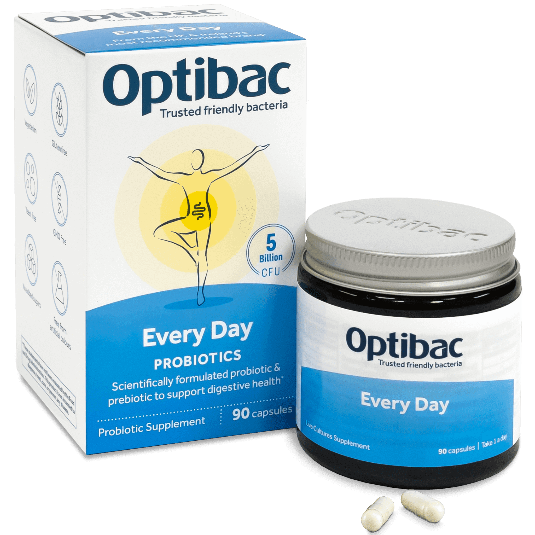 Optibac Probiotics Every Day (90 capsules) pack contents