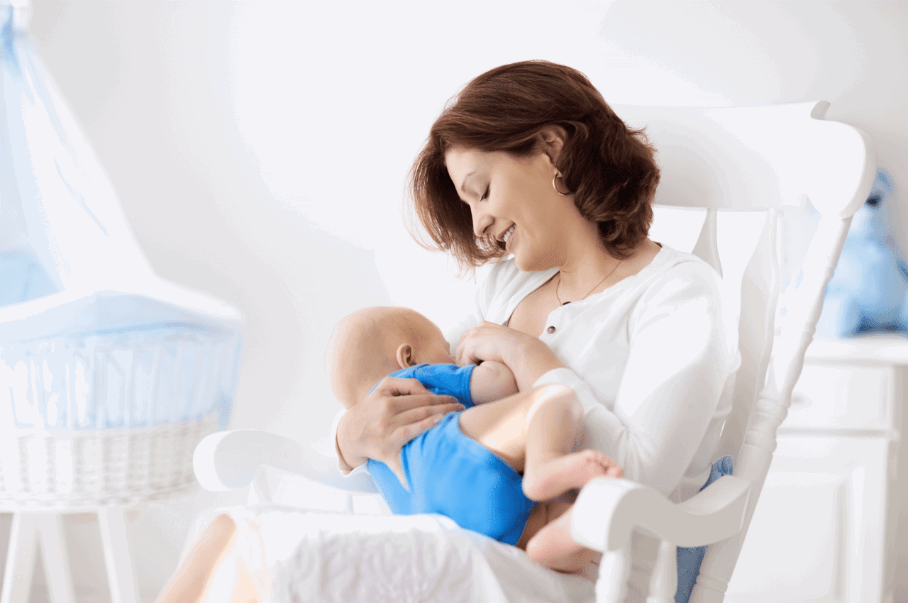 Women breast feeding