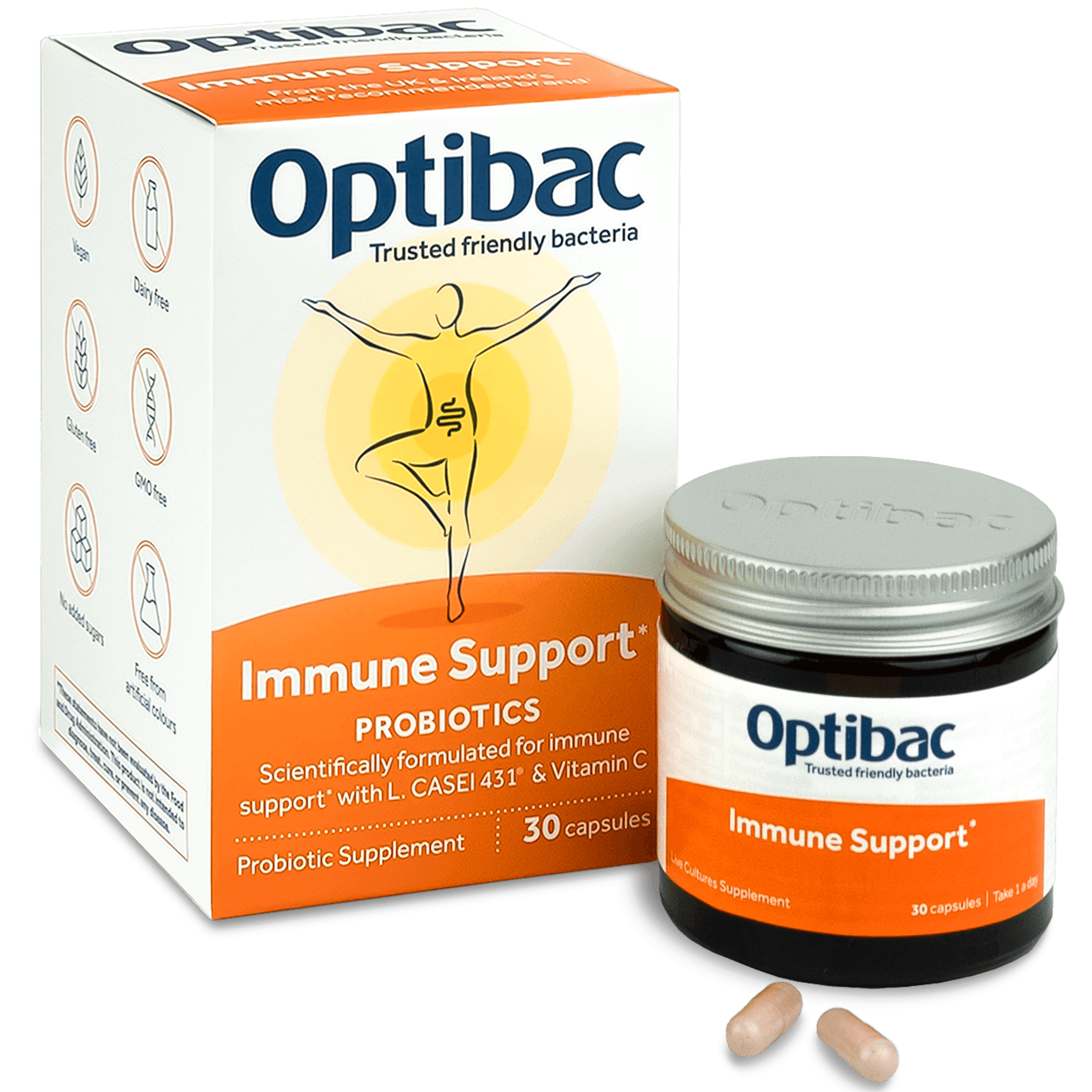 Optibac Probiotics | Immune Support | contents | 30 capsules