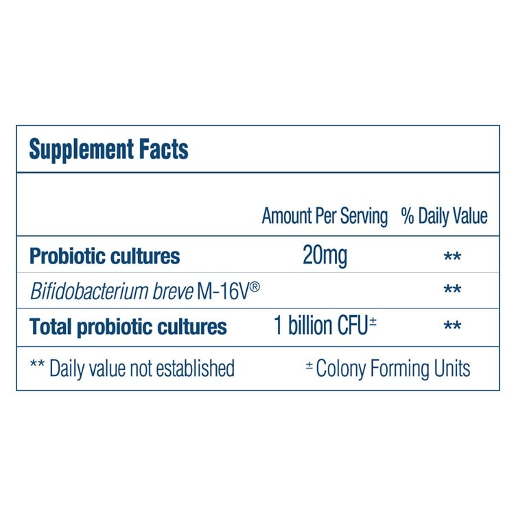 Optibac Probiotics Baby Drops - supplement fact panel