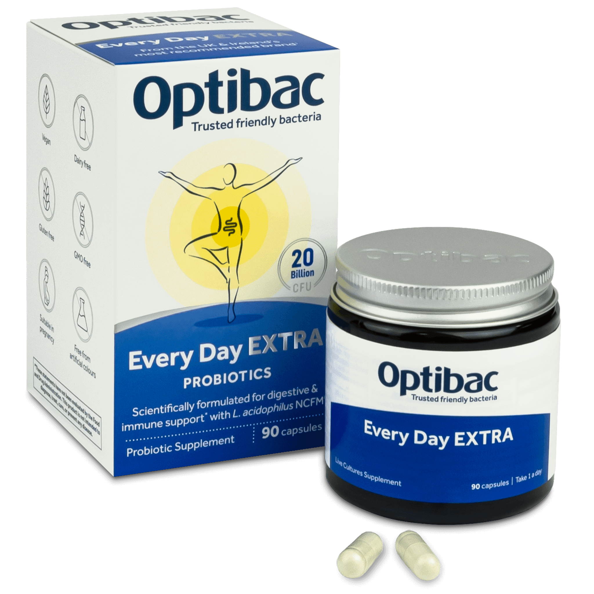 Optibac Probiotics Every Day EXTRA | high strength probiotic | 90 capsules