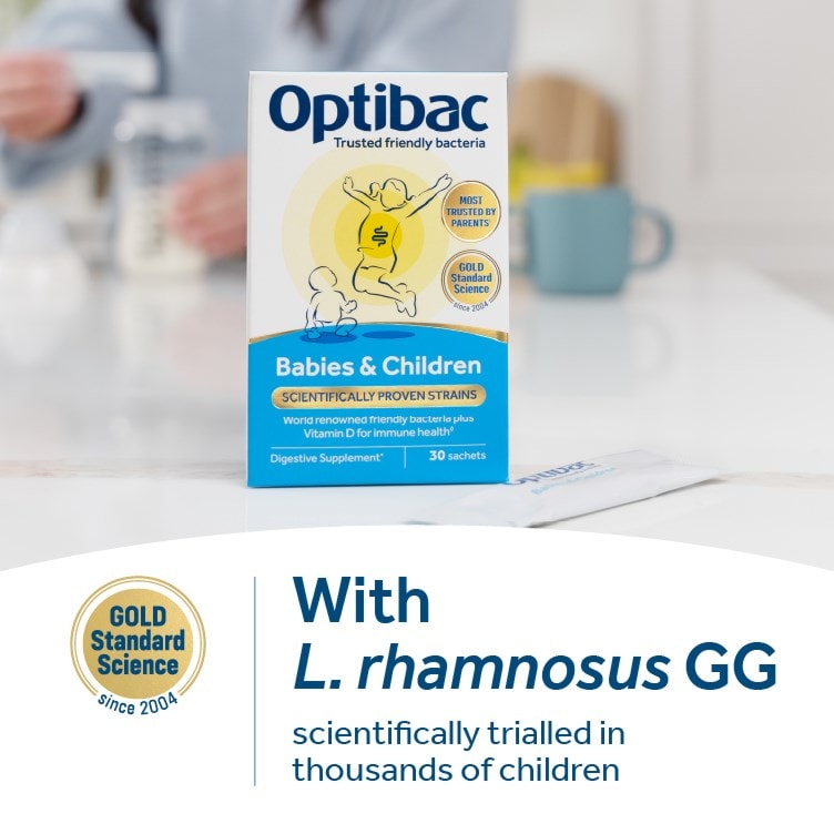 Optibac Probiotics Babies & Children - with L. rhamnosus GG, scientifically trialled in thousands of children - 30 sachets