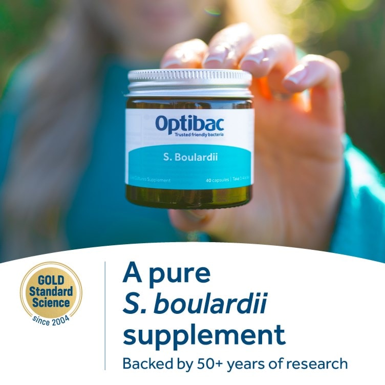 Optibac Probiotics Saccharomyces Boulardii - a pure S. boulardii supplement, backed by 50+ years of research - 40 capsules