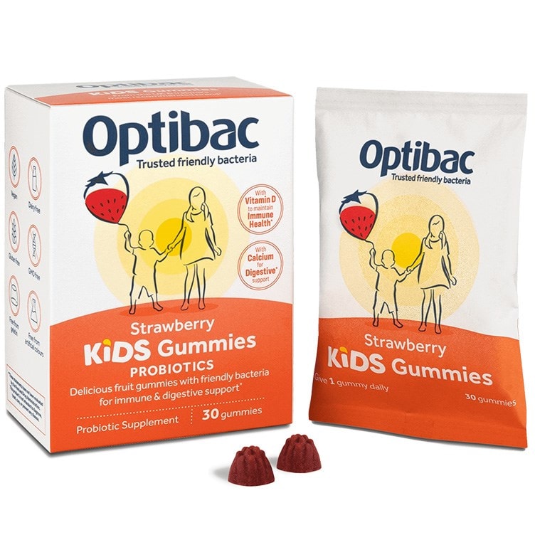 Optibac Probiotics Kids Gummies | kids probiotic gummies with added Vitamin D and Calcium
