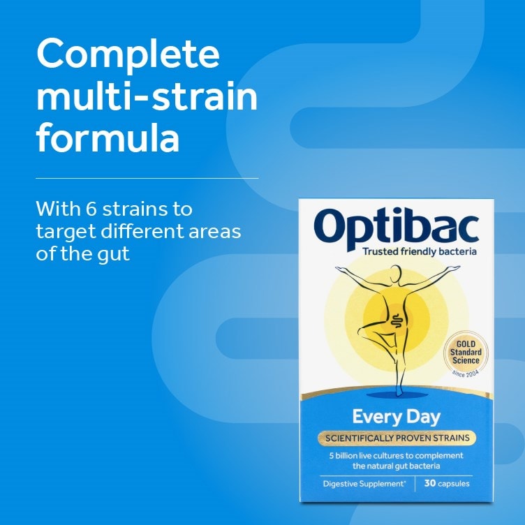Optibac Probiotics Every Day - multi strain digestive supplement targeting different areas of the gut - 90 capsules