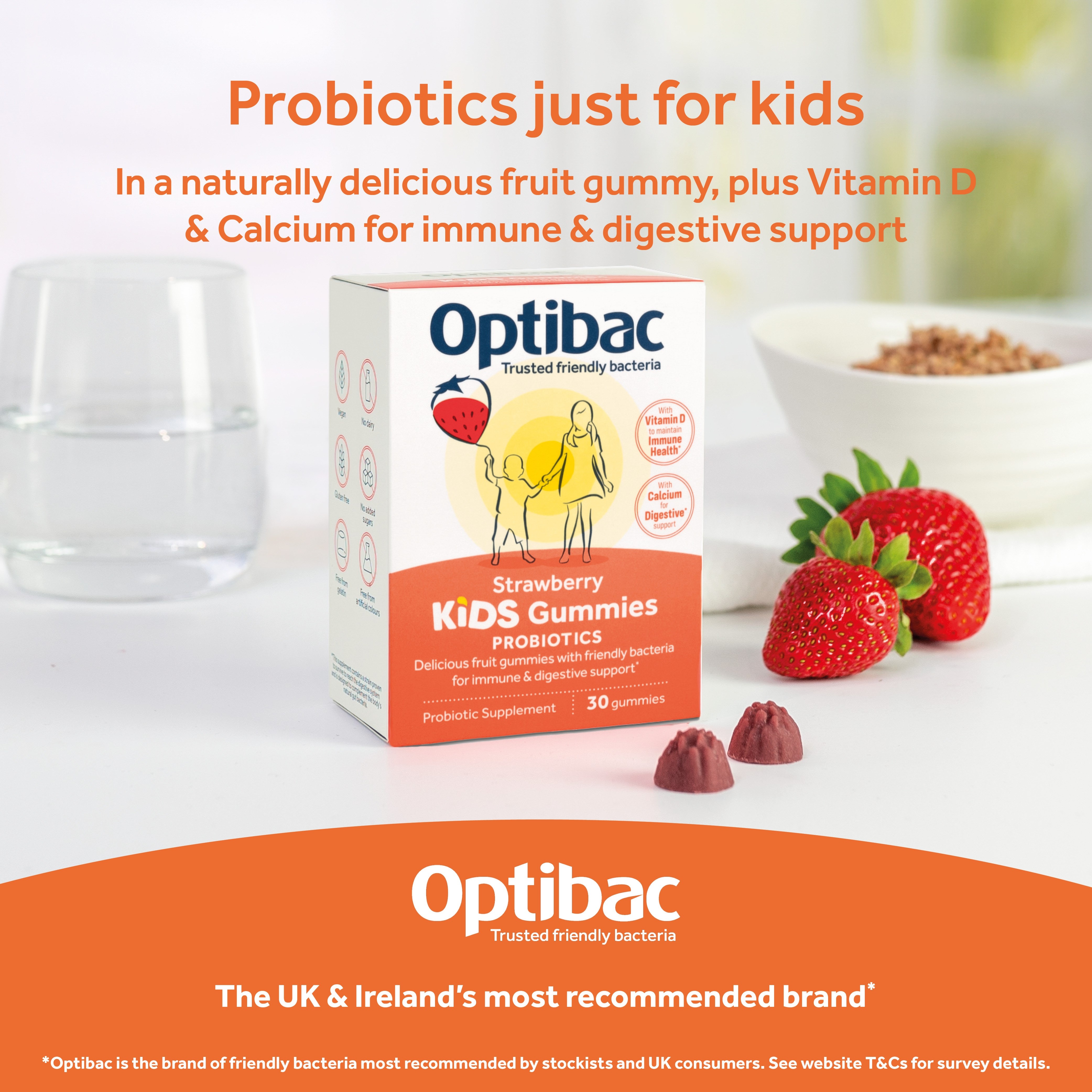 Optibac Probiotics Kids Gummies with vitamin D
