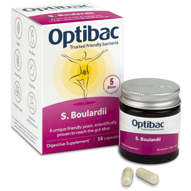 Optibac Probiotics Saccharomyces Boulardii Targeted Digestive Support (16 capsules)