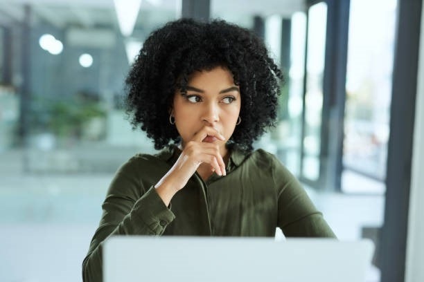 Woman looking worried