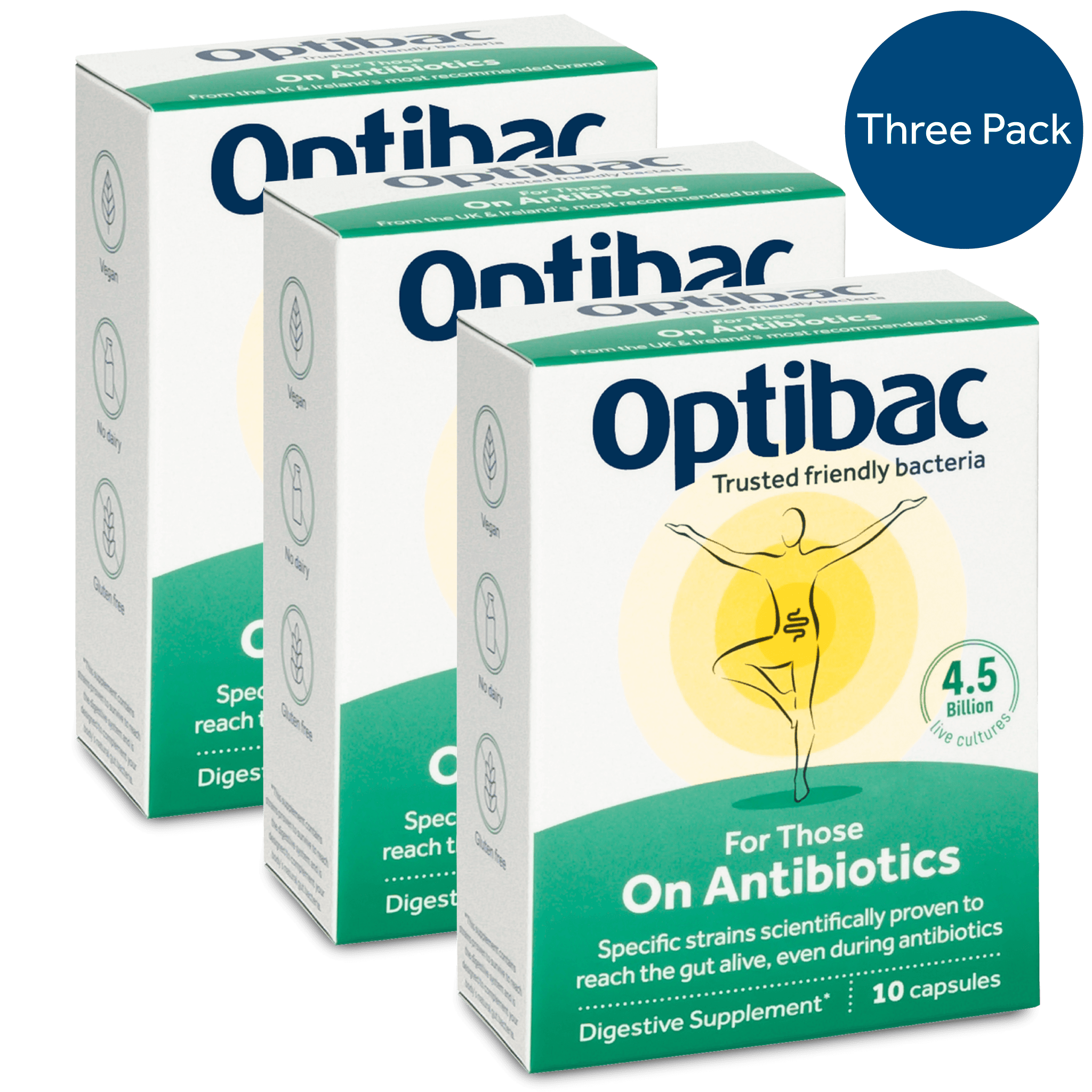 Optibac Probiotics UK  | For Those On Antibiotics 3 pack