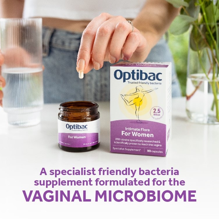 Optibac Probiotics For Women - a specialist women's probiotic supplement formulated for the vaginal microbiome