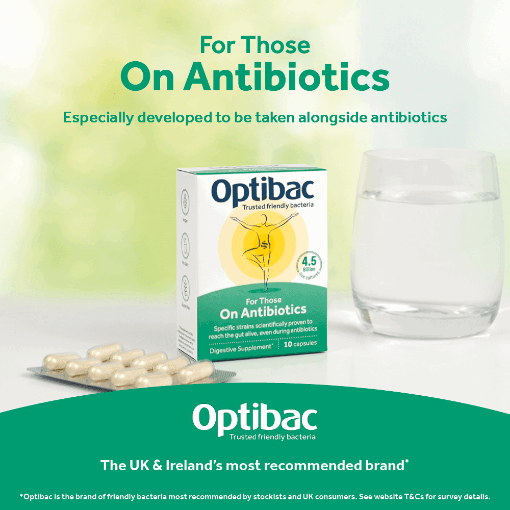 Optibac Probiotics For Those On Antibiotics to be taken with antibiotics