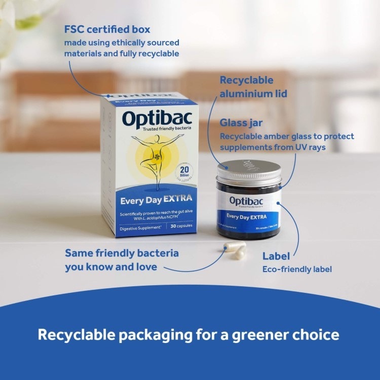 Optibac Probiotics Every Day EXTRA recyclable