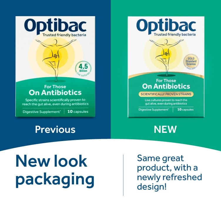 Optibac Probiotics For Those On Antibiotics - new look packaging probiotics with antibiotics