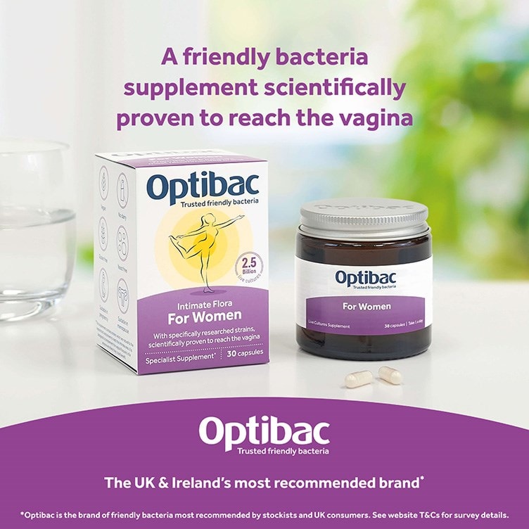 Optibac Probiotics For Women - a women's probiotic supplement scientifically proven to reach the vagina - 90 capsules