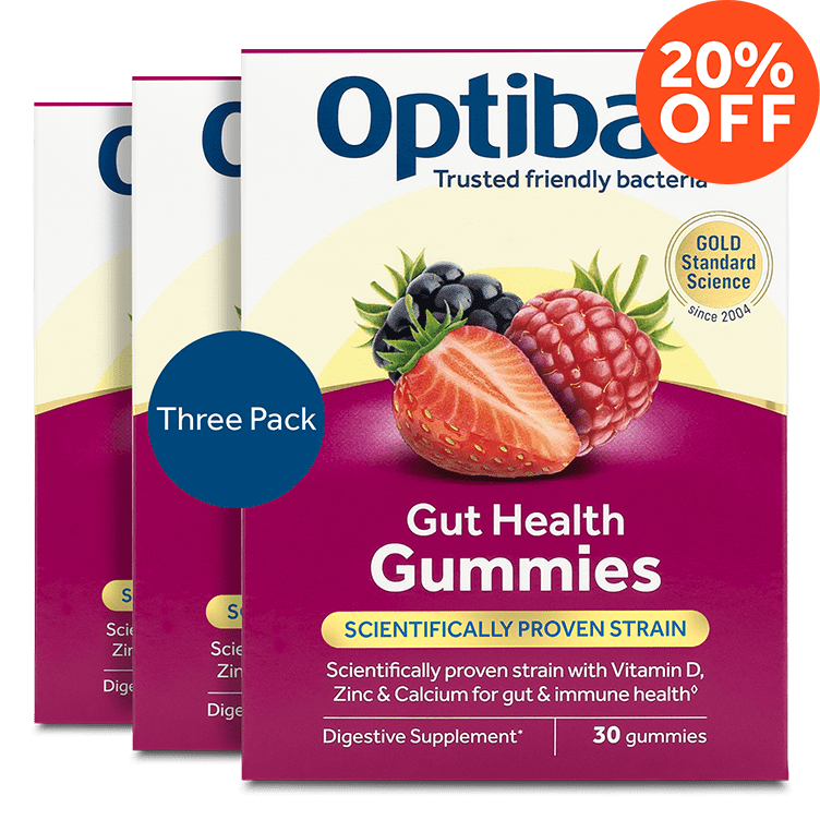 Optibac Gut Health Gummies - new look probiotic gummies for gut health - 90