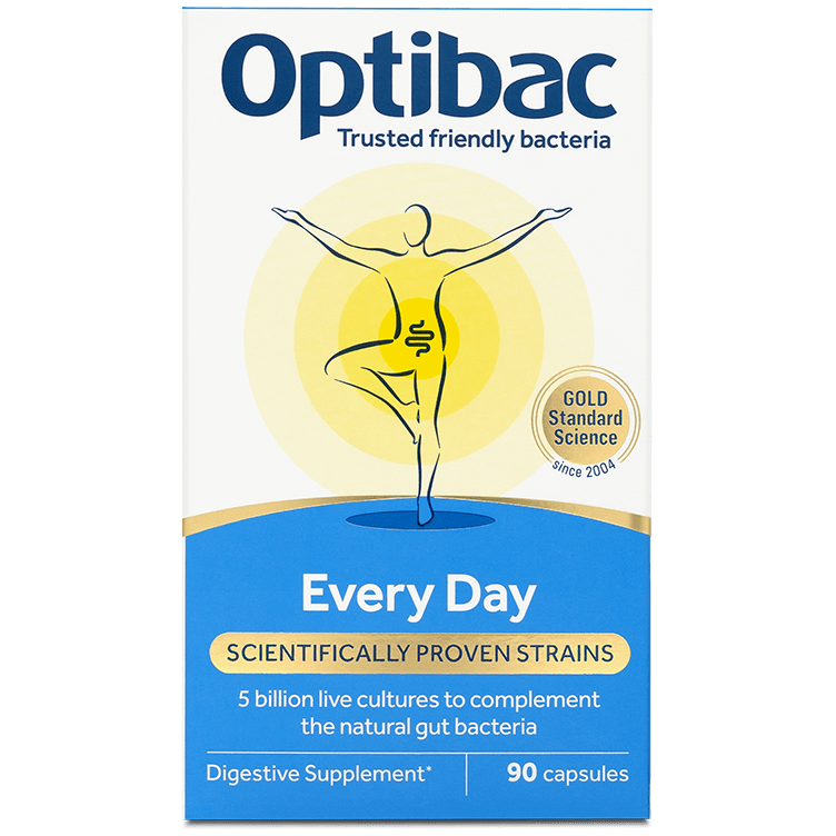 Optibac Probiotics Every Day - high-quality digestive probiotics - front of pack 90s