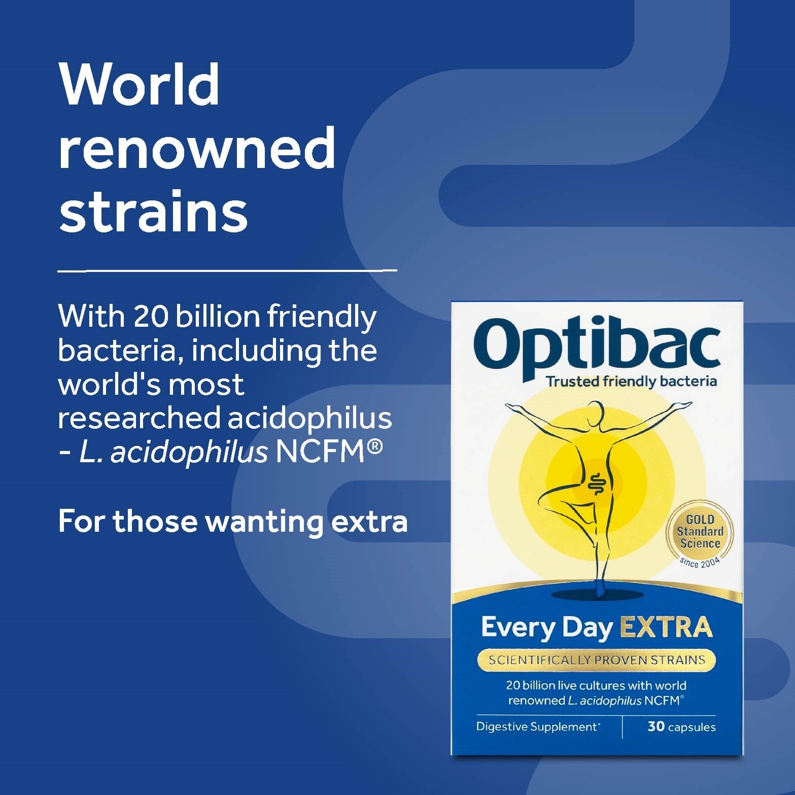 Optibac Probiotics Every Day EXTRA - world renowned strains for those wanting extra - 30 capsules