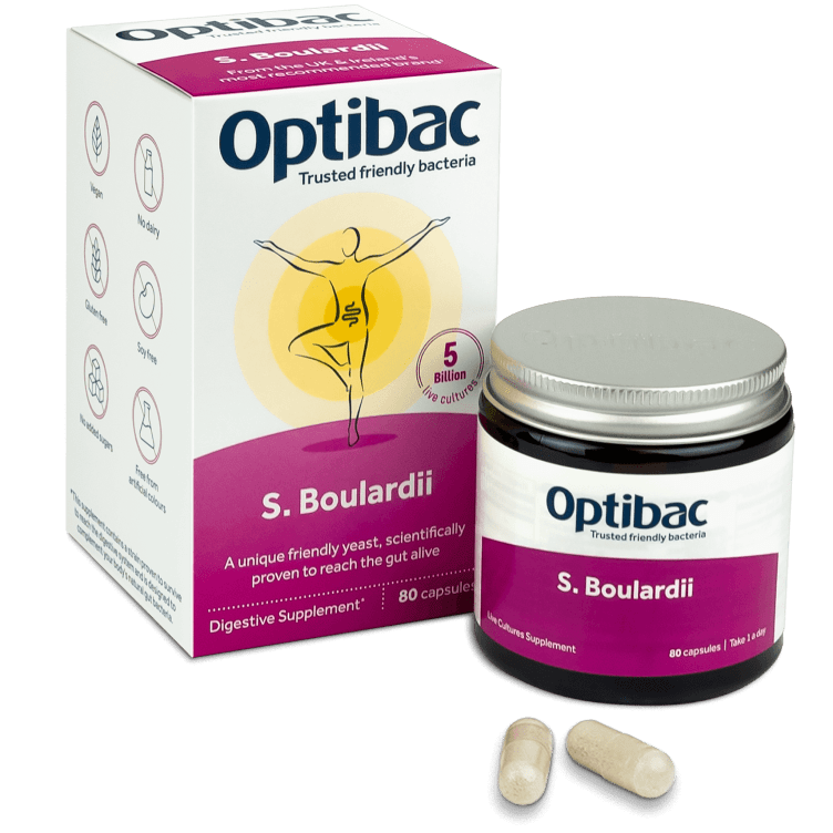 Optibac Probiotics Saccharomyces boulardii | pure saccharomyces boulardii probiotic supplement