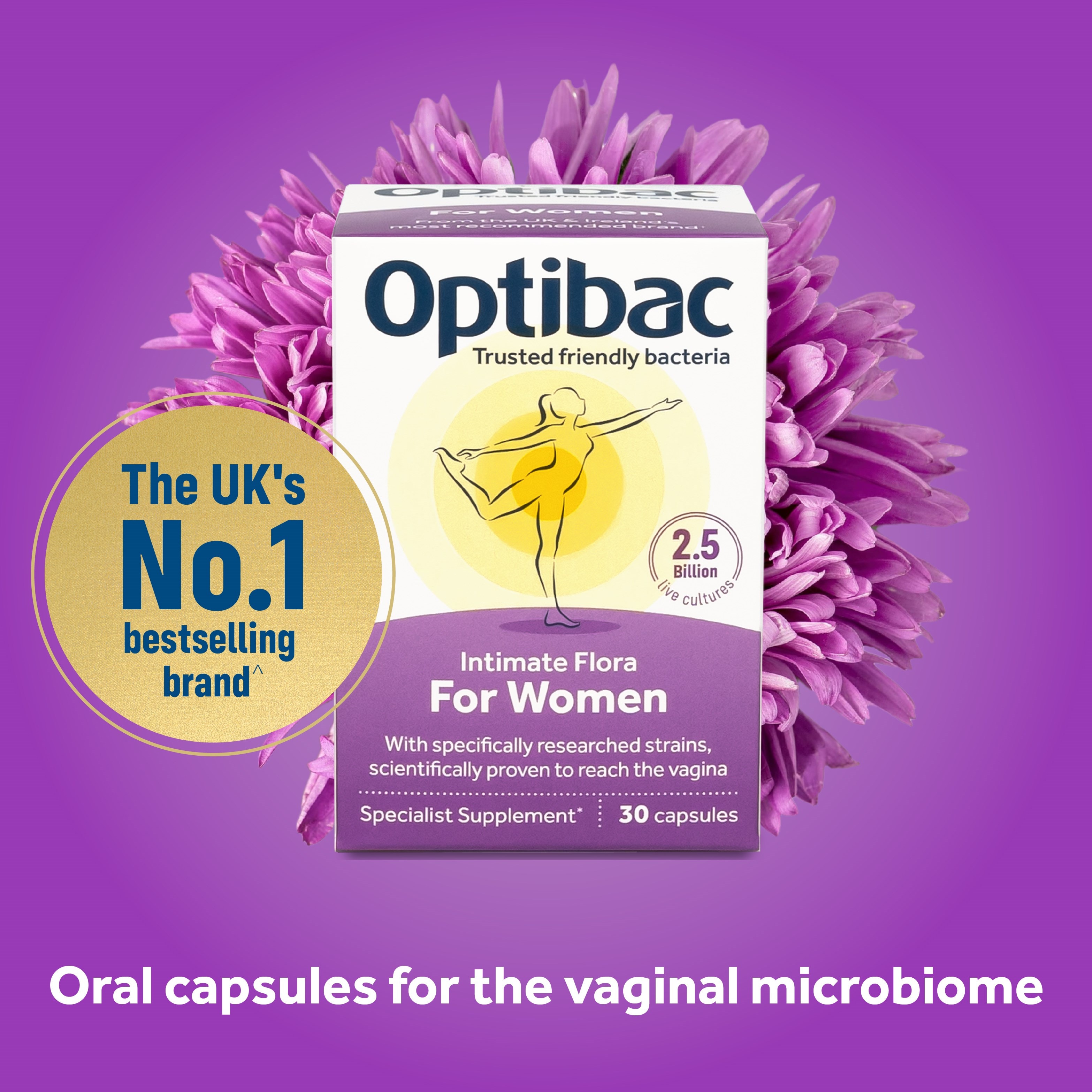 Optibac Probiotics For Women - oral capsules for the vaginal microbiome from the UK's No.1 bestselling brand - probiotics for women - 90 pack