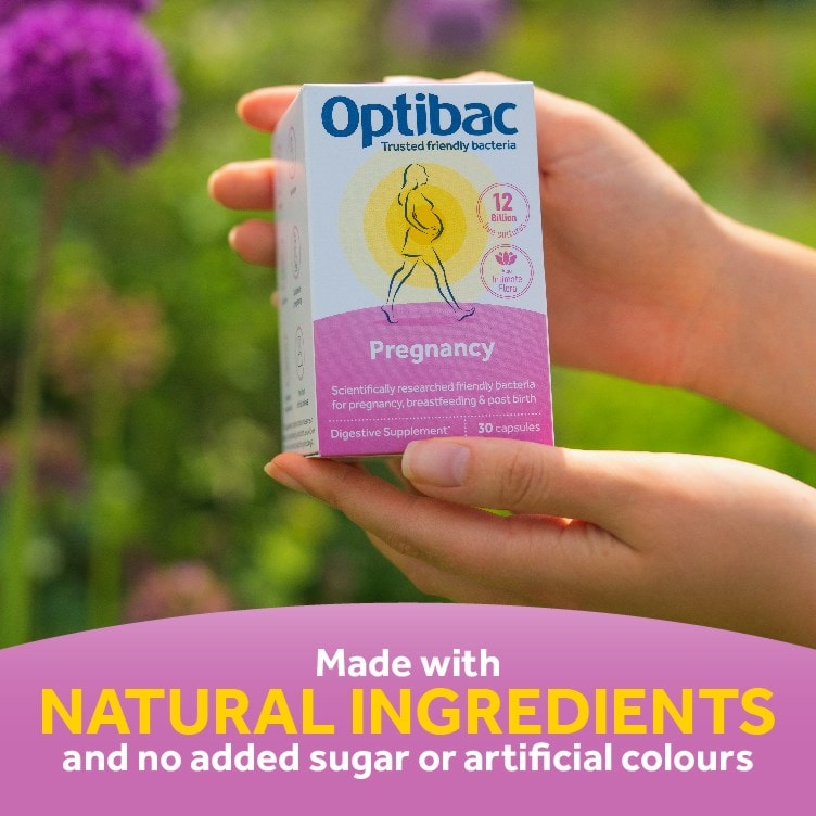 Optibac Probiotics Pregnancy - pregnancy probiotics made with natural ingredients and no added sugar or artificial colours