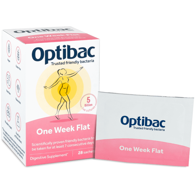 Optibac Probiotics One Week Flat Natural Short Course For Bloating (28 sachets)