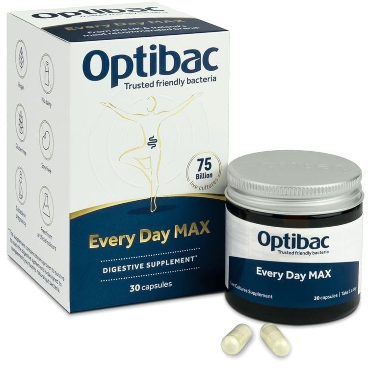 Optibac Probiotics Every Day MAX | 75 billion probiotic | maximum strength probiotics | 90 capsules
