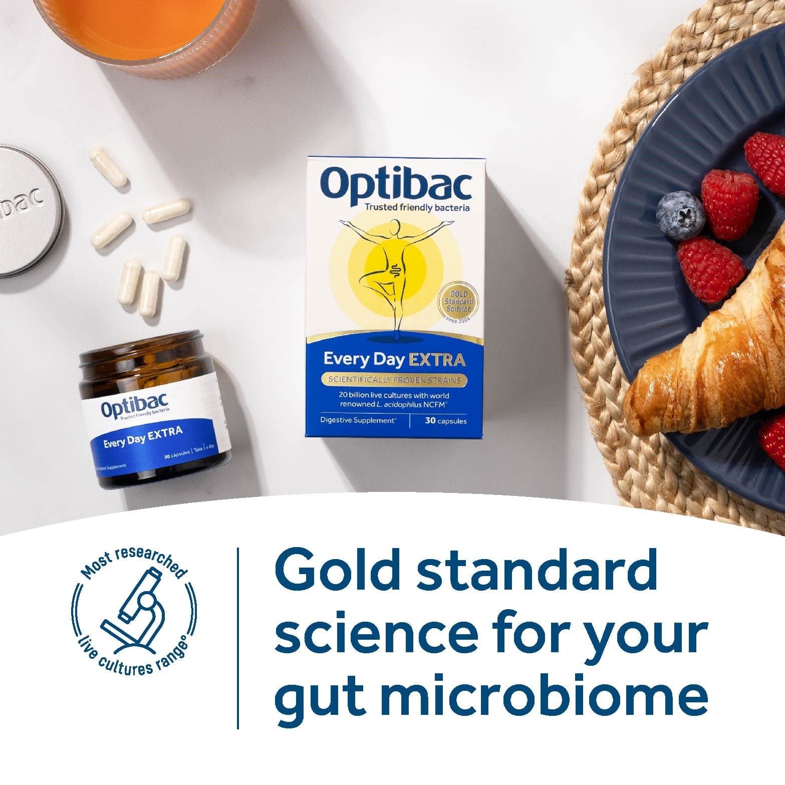 Optibac Every Day EXTRA - gold standard science for your gut microbiome - 30 capsules