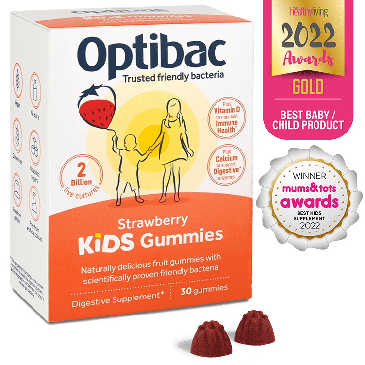 Optibac Probiotics Kids Gummies - award winning kids probiotic gummies - two pack