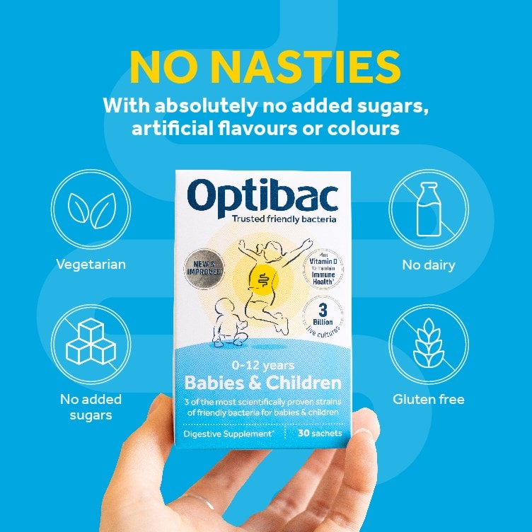 Optibac Probiotics Babies & Children - with absolutely no added sugars artificial flavours or colours