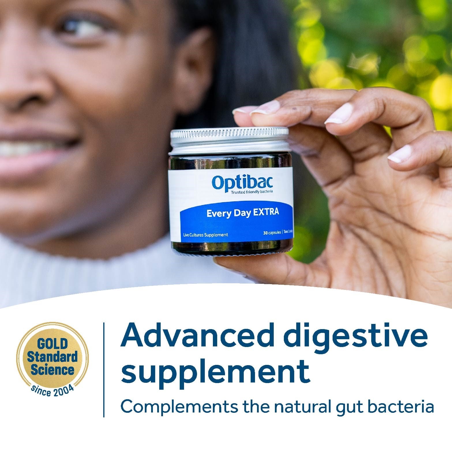 Optibac Probiotics Every Day EXTRA - advanced digestive supplement complements the natural gut bacteria - 90 capsules