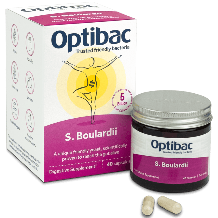 Optibac Probiotics Saccharomyces Boulardii Targeted Digestive Support (40 capsules)