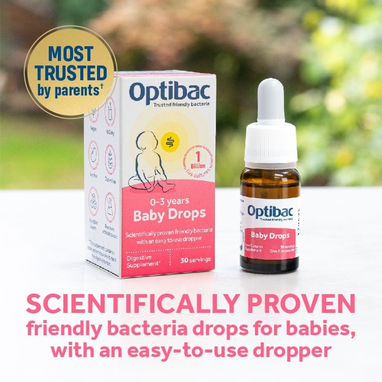 Optibac Probiotics Baby Drops - scientifically proven friendly bacteria drops for babies, with an easy-to-use dropper - 3 pack
