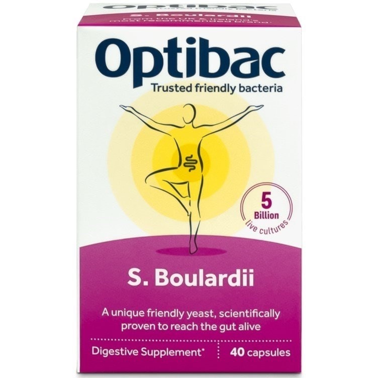Optibac Probiotics Saccharomyces Boulardii 40's - front