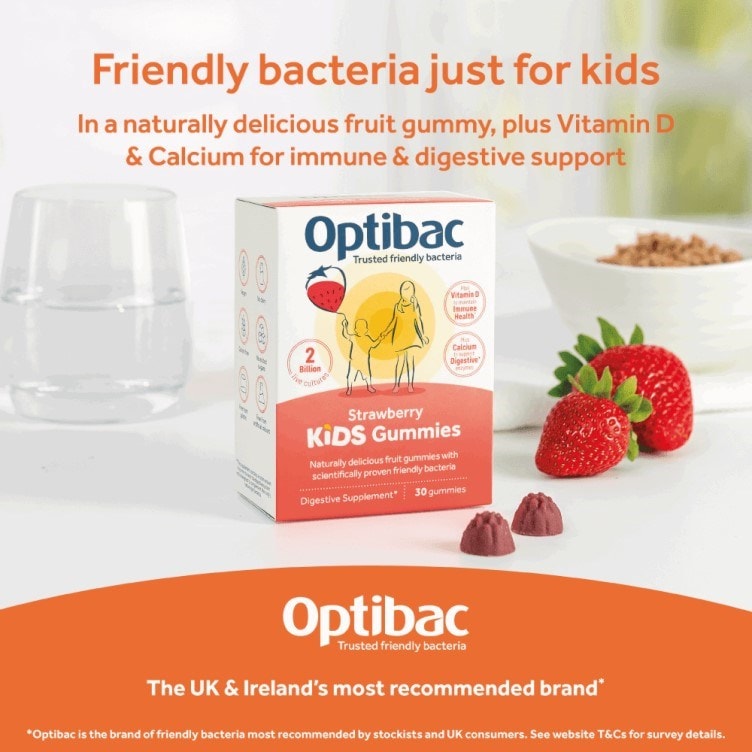 Optibac Probiotics Kids Gummies - probiotics for kids in a naturally delicious gummy for gut and immune health