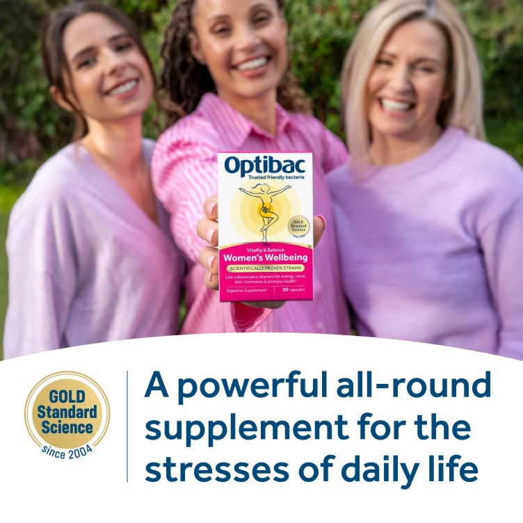 Optibac Probiotics Women's Wellbeing - a powerful all-round supplement for the stresses of daily life - 90 capsules