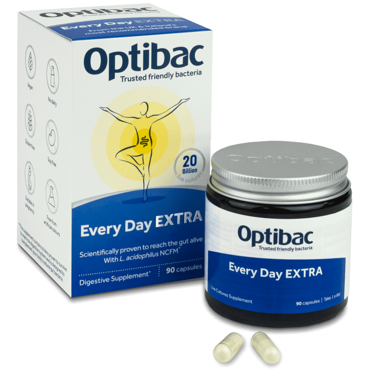 Optibac Every Day EXTRA - high strength probiotic supplement - 90 capsules