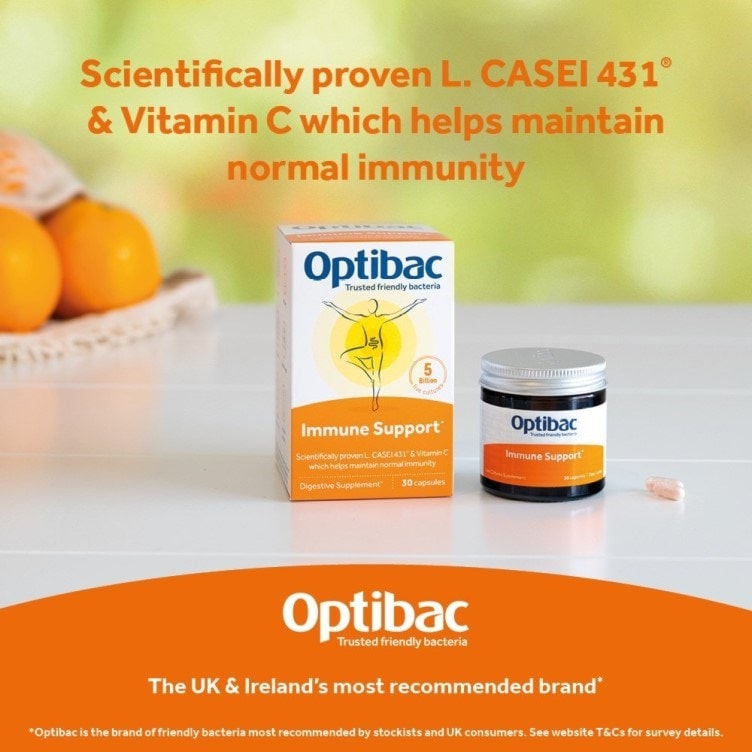 Optibac Probiotics Immune Support supports immunity