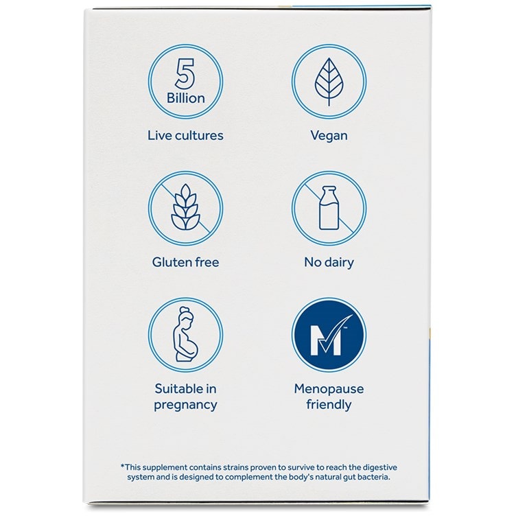 Optibac Probiotics Every Day - high-quality digestive probiotics - side of pack - 2 pack bundle