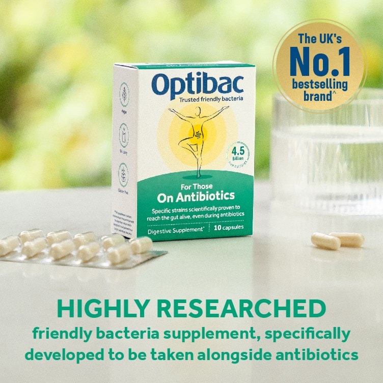 Optibac Probiotics For Those On Antibiotics - highly researched probiotics to be taken with antibiotics
