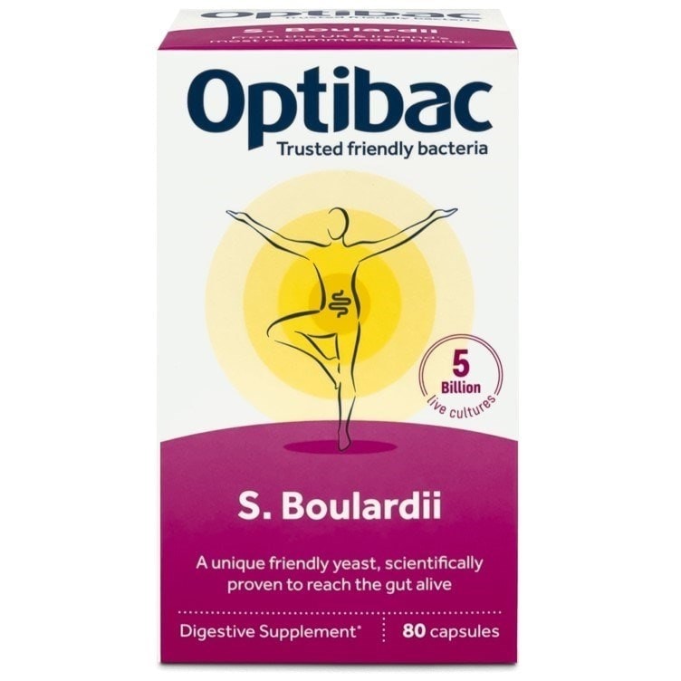 Optibac Probiotics Saccharomyces Boulardii 80's- front