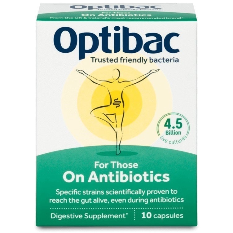 Optibac Probiotics For Those On Antibiotics - front of pack - 30 capsules