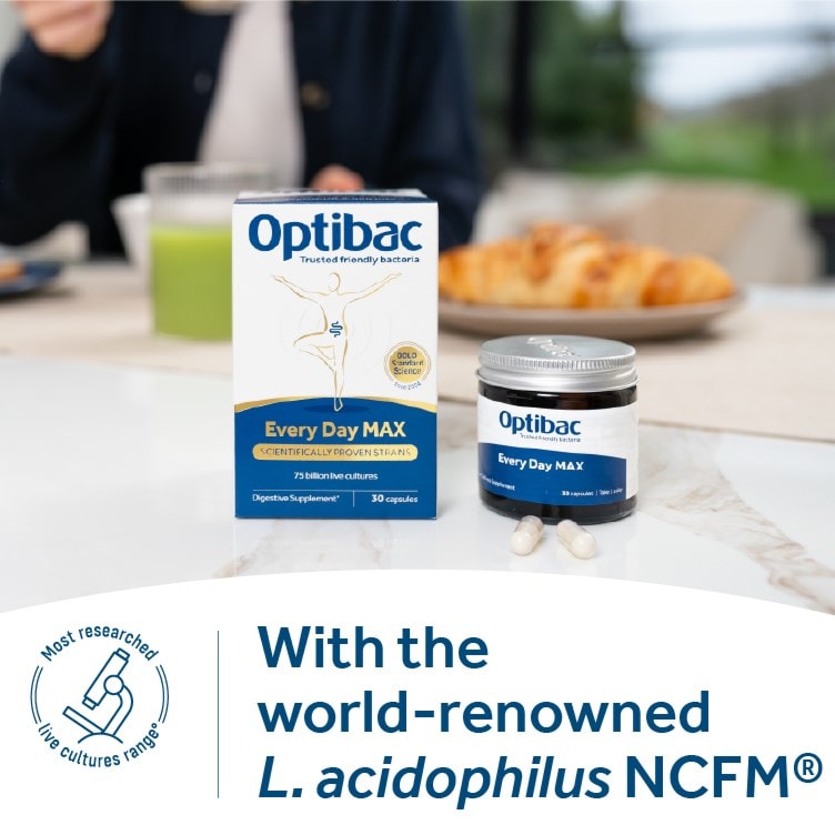 Optibac Probiotics Every Day MAX - with the world renowned L. acidophilus NCFM - 30 capsules