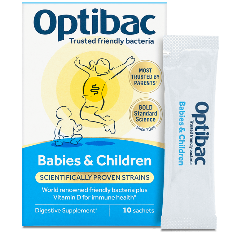 Optibac Probiotics Babies & Children - digestive supplement with added Vitamin D | 10 sachets