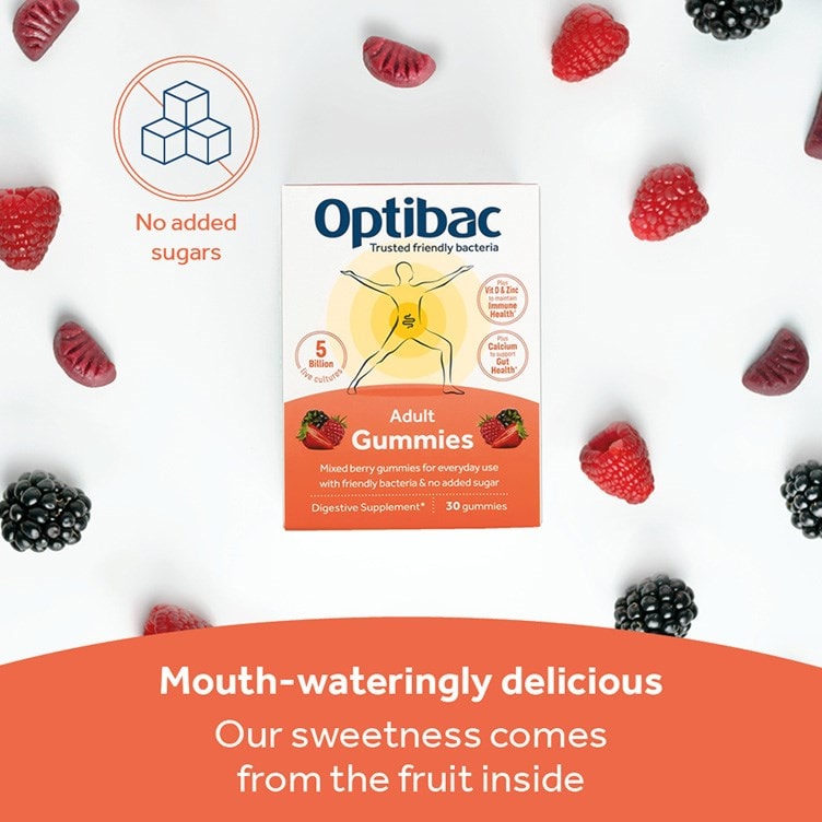 Optibac Probiotics Adult Gummies no added sugars
