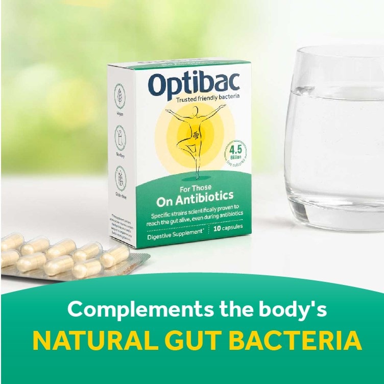 Optibac Probiotics For Those On Antibiotics - probiotics for taking alongside antibiotics which complements natural gut bacteria
