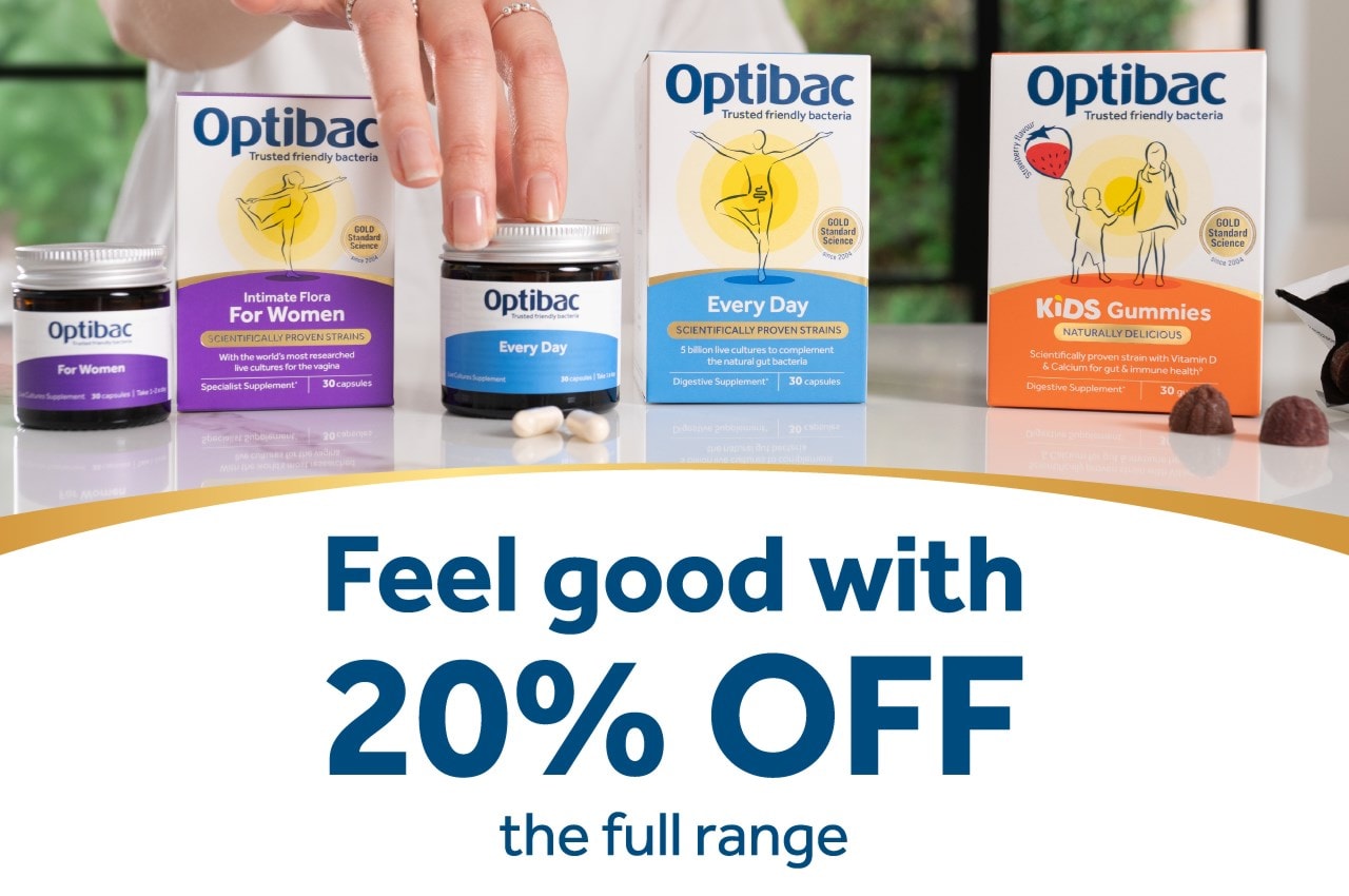 Fell Good with Optibac with 20% off the full range