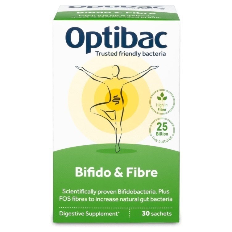 Optibac Probiotics Bifido & Fibre - high fibre probiotics - front of pack