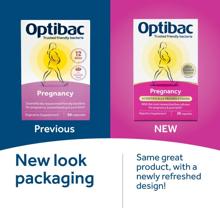 Optibac Probiotics Pregnancy - new look packaging