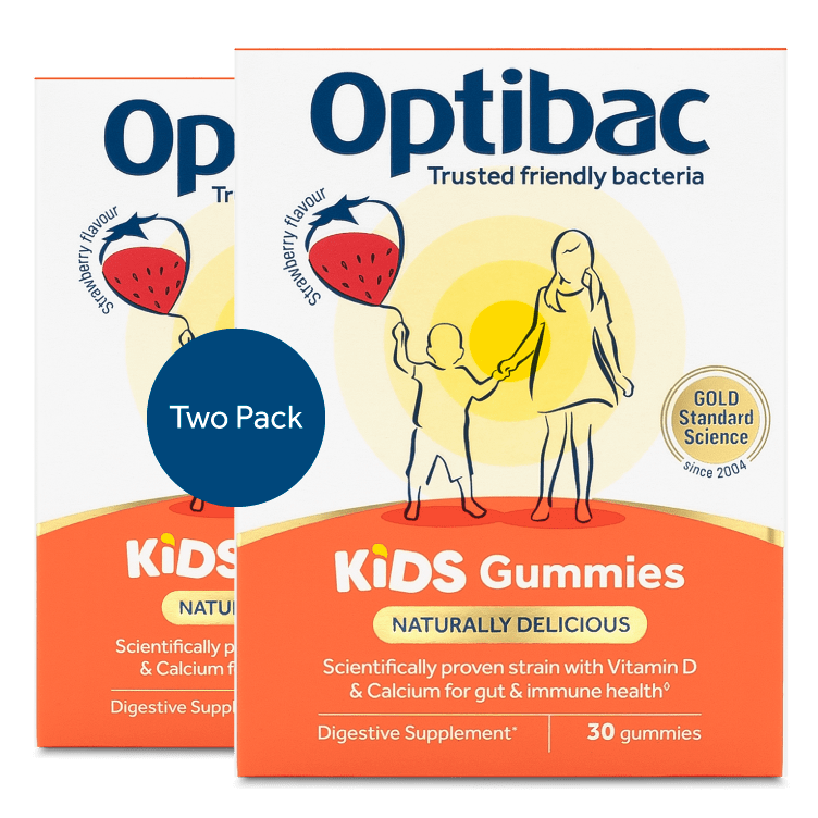 Optibac Probiotics Kids Gummies - two pack bundle of kids probiotic gummies