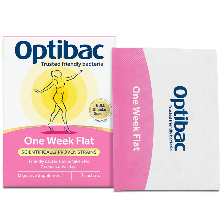 Optibac Probiotics One Week Flat | highly researched strains of probiotics suitable for bloating